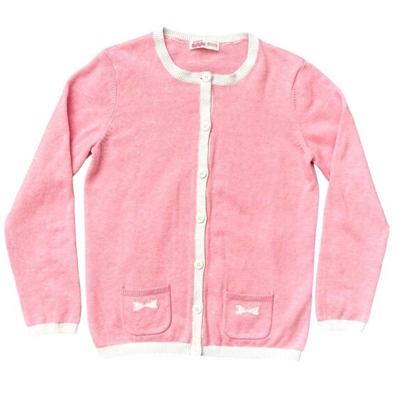 Baleno Junior Light Pink Cotton Knit Sweater Cardigan Girls Size 150 (12) - Picture 1 of 6